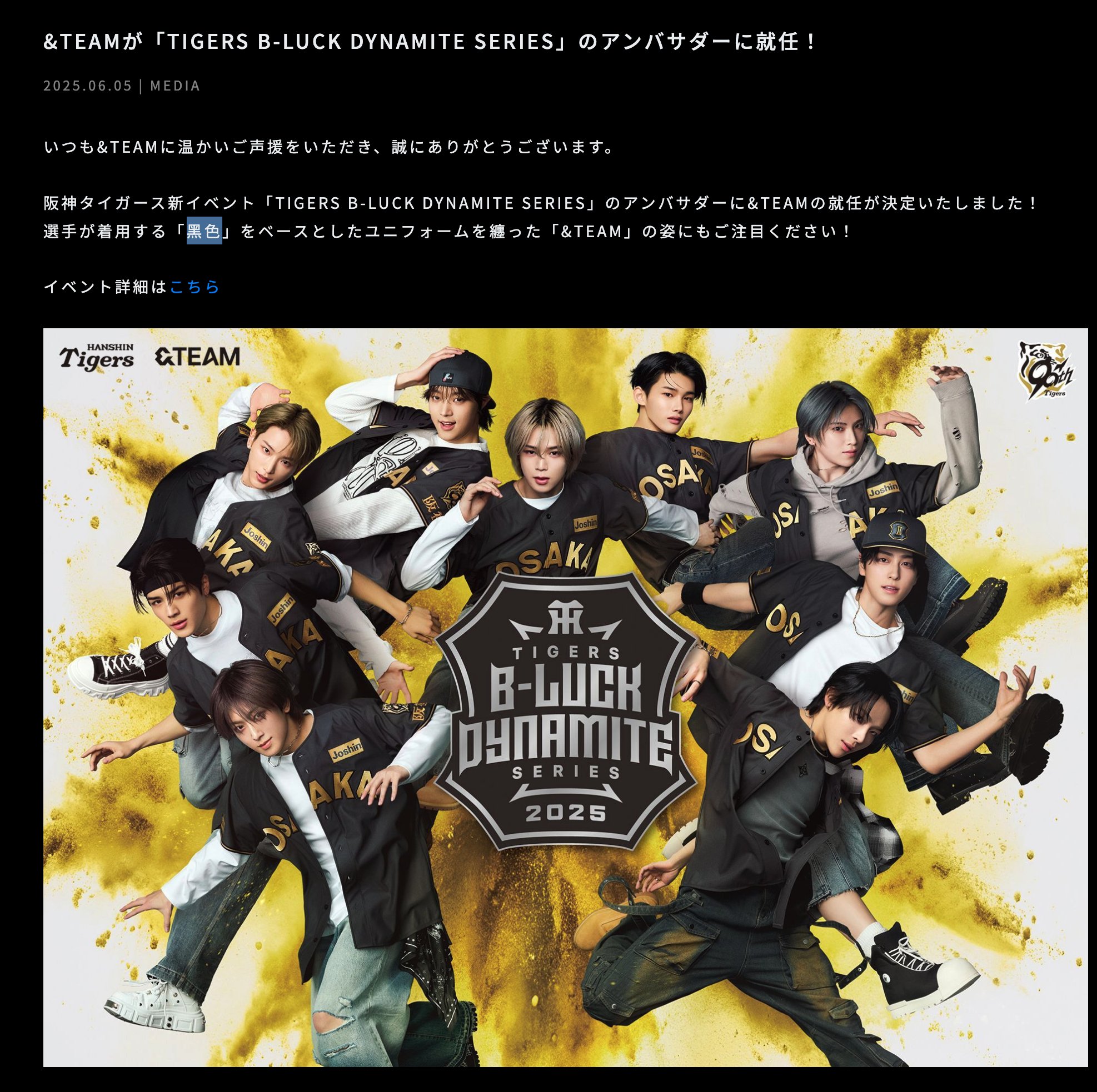 と*ち様 新品未開封TIGERS B-LUCK DYNAMITE SERIES T-SHOP限定】TIGERS B-LUCK DYNAMITE SERIES2025 ユニフォーム柄