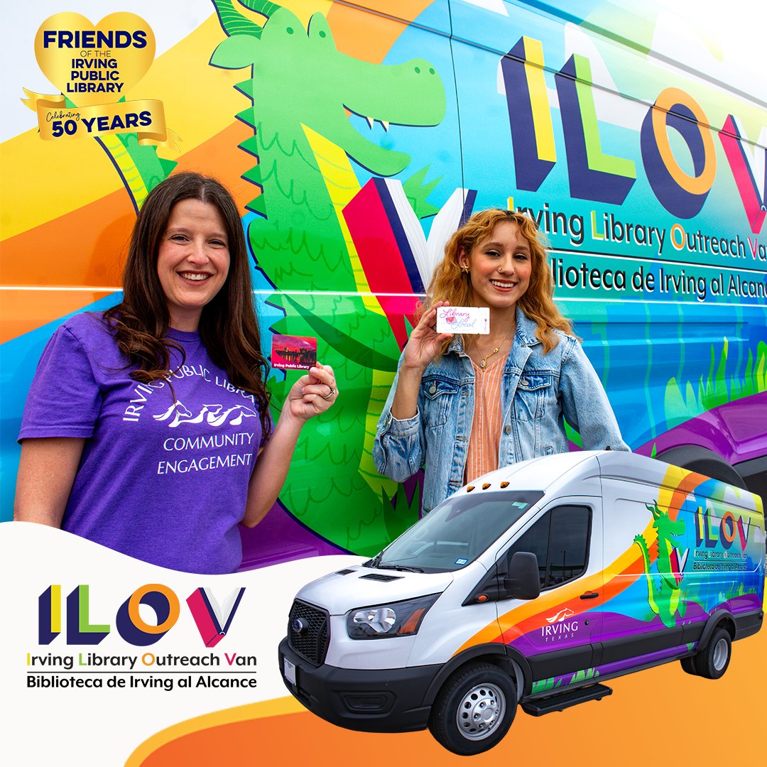 irvinglibrary's tweet image. Library Card Sign-Up Month starts Sept. 1. Bring your library card to a participating restaurant for special deals all month long! Sign up onsite or at an Outreach event and see the new Outreach Van! For details, visit tinyurl.com/abajt8sx
#IrvingLibrary #ilovstories