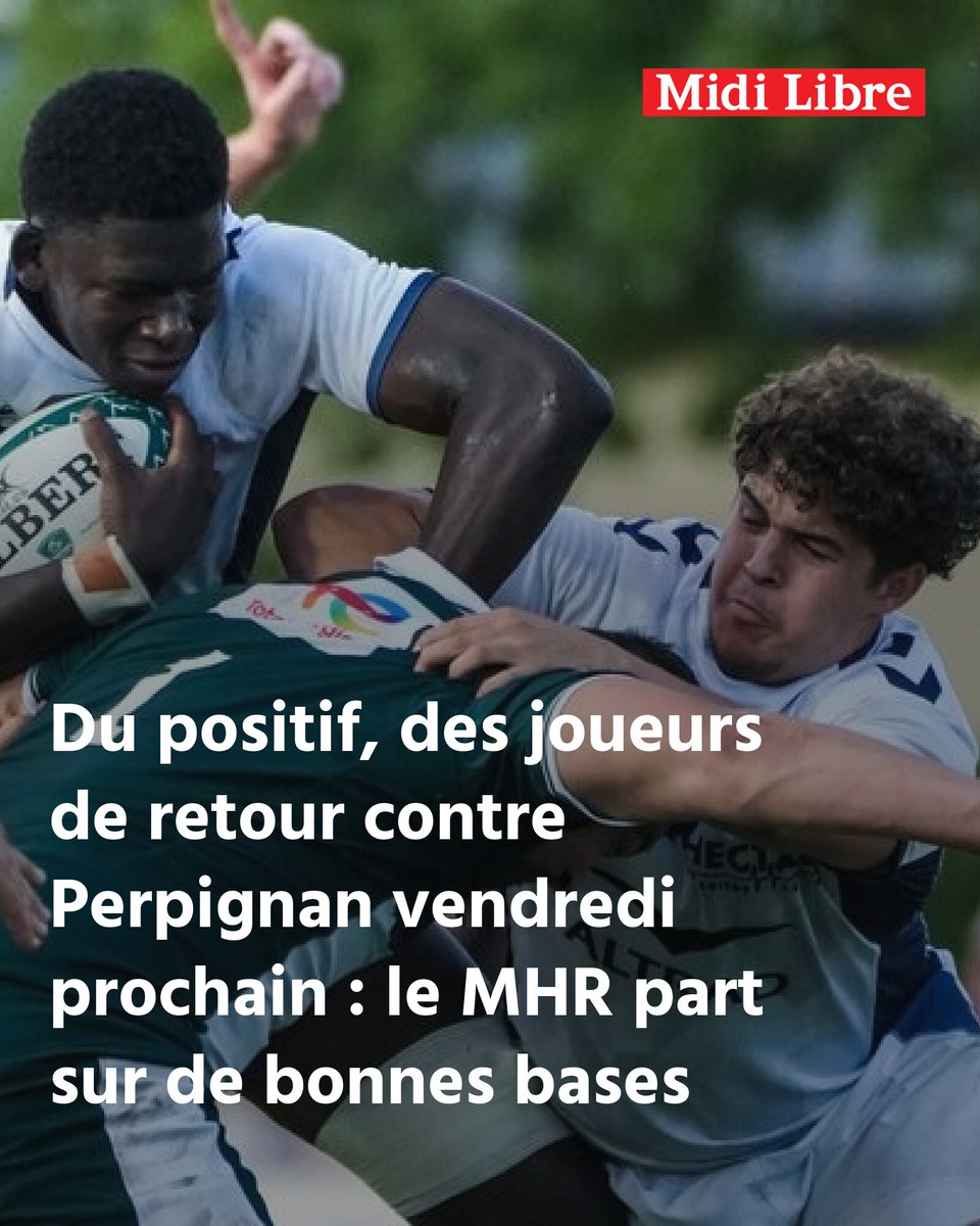 Du positif, des joueurs de retour contre Perpignan vendredi prochain : le MHR part sur de bonnes bases
➡️ l.midilibre.fr/MvXe