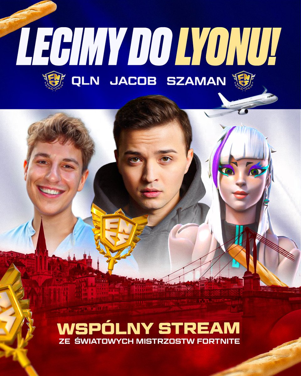 qlnek's tweet image. JEDZIEMY DO FRANCJI!!! 🇫🇷😍 #EpicPartner 
 6⃣-7⃣ Września
🏆Światowe Mistrzostwa Fortnite
💰$2.000.000 pula nagród
📺STREAM z ARENY z @Jacob4yt i @SzamanFN