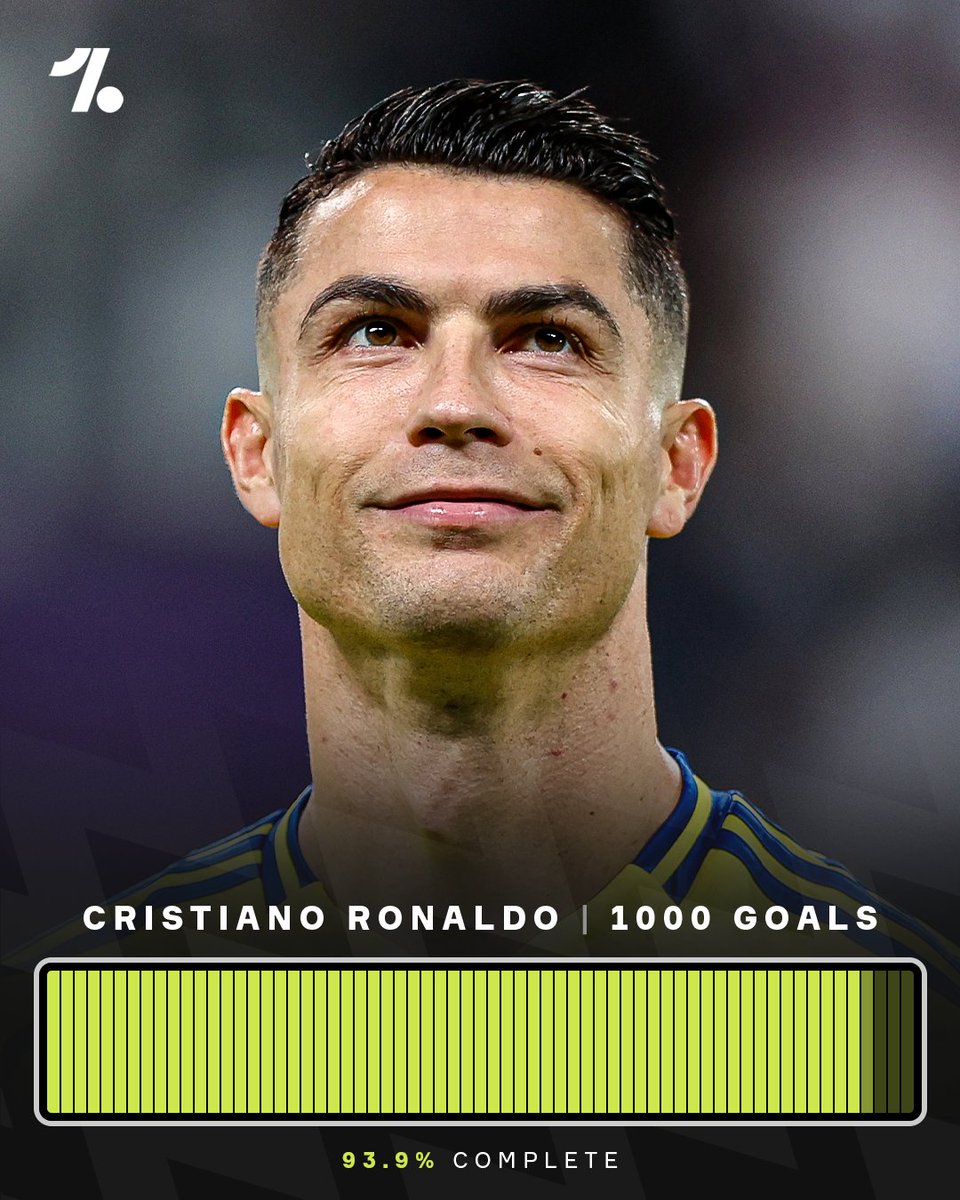 OneFootball's tweet image. 👑 Cristiano Ronaldo is 61 goals away from 1️⃣0️⃣0️⃣0️⃣ career goals 🔥