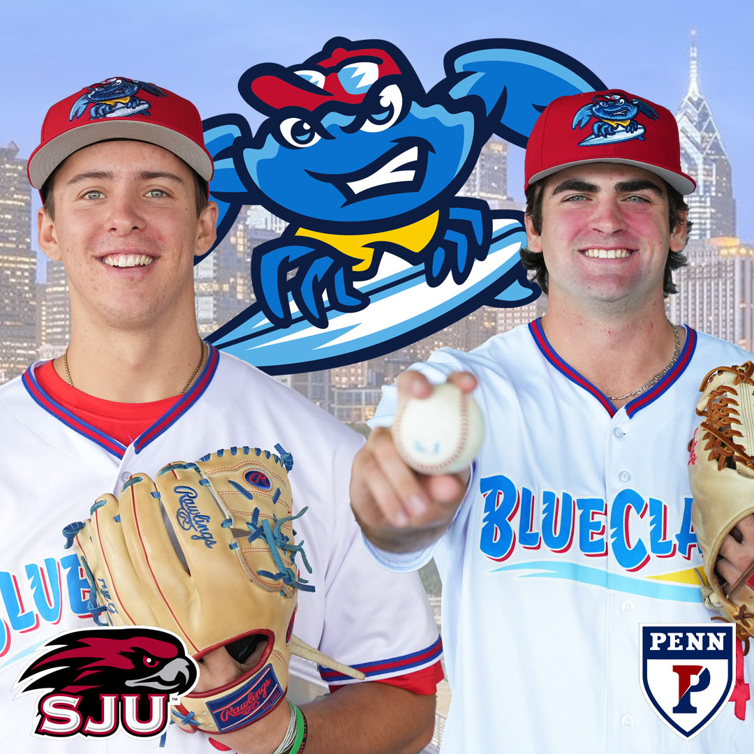 Big 5️⃣ Weekend in ShoreTown! 🔔
⚾ Today's starter: Luke Gabrysh (St. Joe's)
⚾ Sunday's starter: Ryan Dromboski (Penn)
#ClawsUp