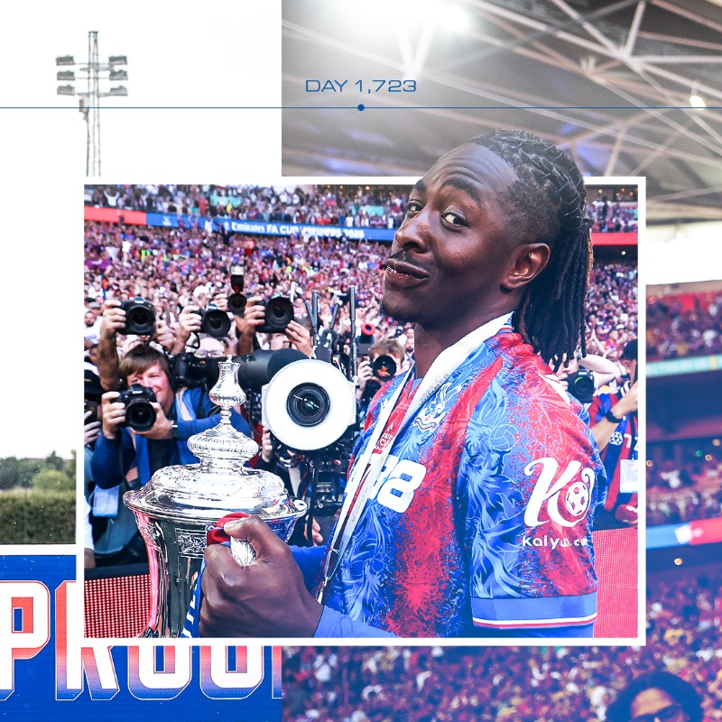 CPFC's tweet photo. Joined: Eze 25.
Left: Winners 25.