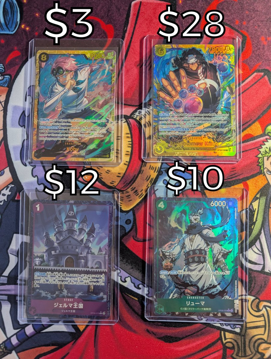 SatanicCan's tweet image. One Piece Hits 

$1 PWE $4 BMWT