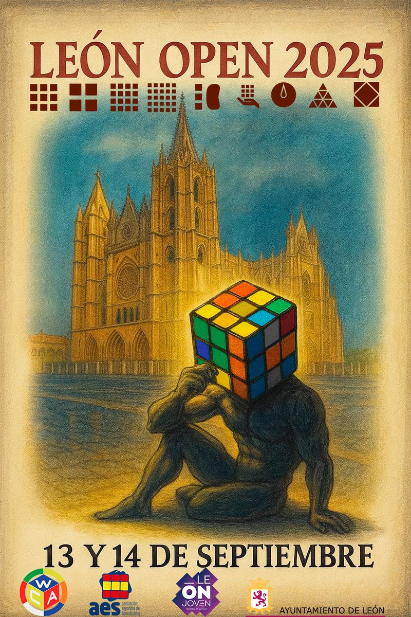 ⏰⏰⏰ Tic Tac  ... tenemos cada vez más cerca el León Open 2025 worldcubeassociation.org/competitions/L…  ¡Corre  que aún quedan plazas! 🏃🏼🏃🏻‍♀️🏃🏻‍♀️🏃🏾‍♂️🏃🏻‍♀️🏃🏼‍♀️
<a href="/LeonAyto/">Ayuntamiento de León</a> <a href="/Leonjoven/">Leónjoven</a>