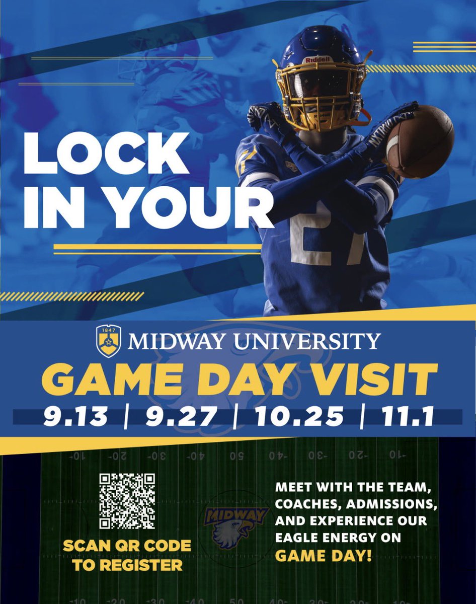 Joey Bartels (@joeybartels08) on Twitter photo Blessed to receive my first gameday visit from <a href="/MidwayUniv/">Midway University</a>
<a href="/TXRecruits/">Texas Recruits</a>
<a href="/othsfalconfb/">Katy Tompkins HS Football</a>
<a href="/TXTopTalent/">TX TOP TALENT</a>
<a href="/CoachD_BisonsWR/">Ryan Derrick</a> Blessed to receive my first gameday visit from <a href="/MidwayUniv/">Midway University</a>
<a href="/TXRecruits/">Texas Recruits</a>
<a href="/othsfalconfb/">Katy Tompkins HS Football</a>
<a href="/TXTopTalent/">TX TOP TALENT</a>
<a href="/CoachD_BisonsWR/">Ryan Derrick</a>