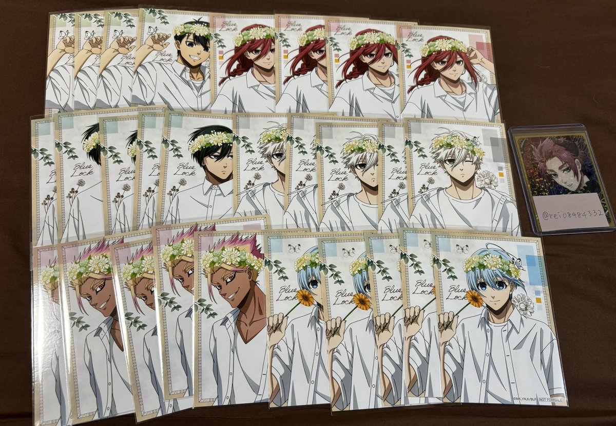 【交換/譲渡】ブルーロック flower crown 
缶バッジ　クリカ　特典ブロマイド

譲)画像参照

求)冴

郵送希望。
クリカは等身&gt;線画&gt;SD
その他は同種希望ですが特典ブロマイドは店舗特典ポスカとの交換も検討します。
近日中に店舗特典ポスカもお受取り予定の為仮約束可
お声がけよろしくお願い致します