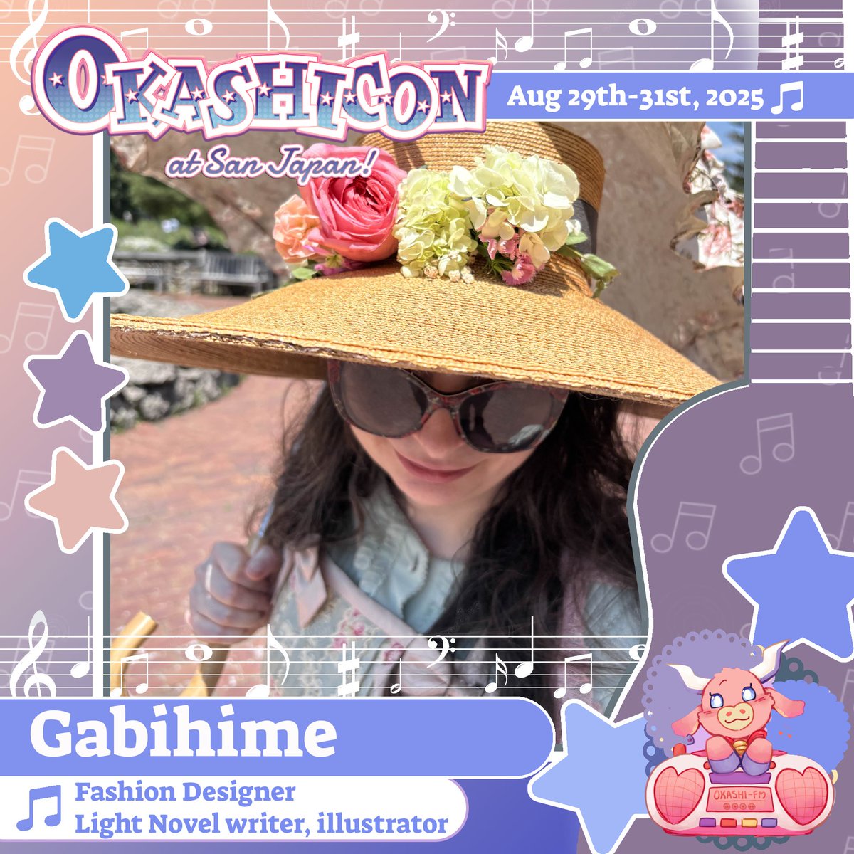okashicon's tweet photo. Welcome @Gabihime  

Gabihime is a light novel writer, illustrator, and creator of the Cutepunk fashion brand Devilish Angel. Her cozy farming series The Young Lady is the Substitute Harvest Goddess is coming soon! She uplifts chronic health voices in alt fashion &amp; light novels. https://t.co/YhEQcIqVpC