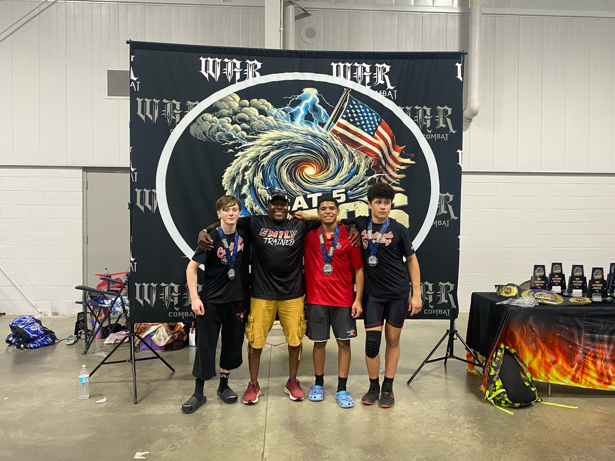 Solid start to the pre season for some <a href="/CNathletics1/">CNathletics1</a> wrestlers!
Big shoutout to the following for their hard work at Coach Carr’s Cat 5 Chaos down in GA. 

Eli Lorang - (3-2) 3rd place 🥉 

Triston Johnson - (5-0) CHAMP 🥇

Caleb Cassilas - (3-2) 3rd place 🥉
