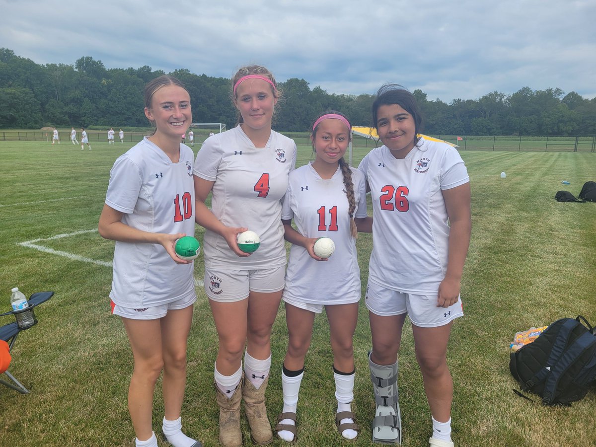 Game balls vs. South Vermillion for Taylor Hudson, Paige Yarger, Genesis Reyes, &amp; Joselyn Hernandez ⚽️🧡💙