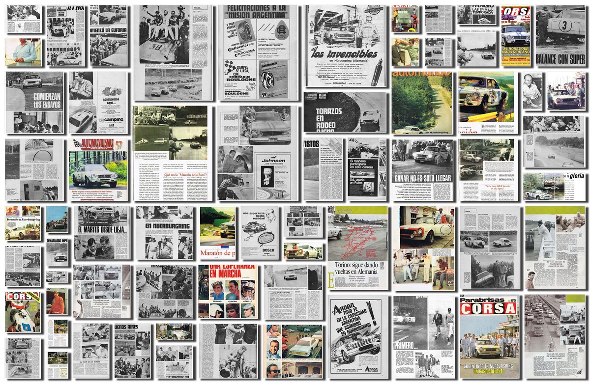 PatoG82's tweet photo. 23 de Agosto de 1969, finalizaban las 84 Horas de Nürburgring o la "Marathon de la Route". Destacada actuación del equipo argentino encabezado por Juan M. Fangio y Oreste Berta
Compilado de notas al respecto 🔗 https://t.co/9AosYtaTub
#JuanManuelFangio #OresteBerta #Torino380W https://t.co/ZLnYDXnV0S