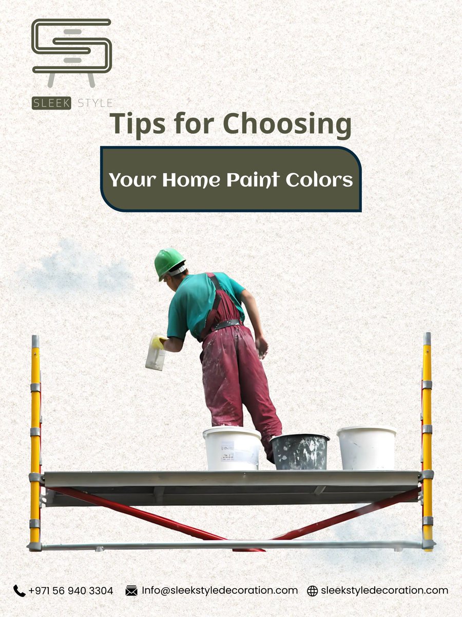 SleekStyle0's tweet photo. When choosing paint colors for your home , always consider room size and natural lighting
  Light shades create a sense of space and comfort
  Dark tones add luxury and warmth but may make the room look smaller
 Balance your personal style with practicality for the perfect home https://t.co/ejn9hb3Th8