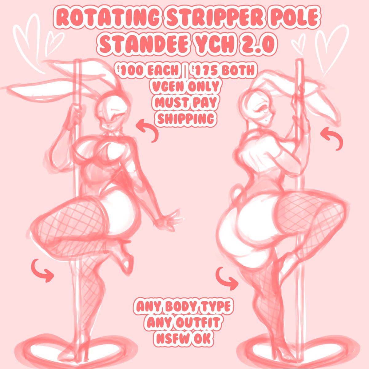 【  🌸 • Rotating Stripper Pole Standee YCH • 🌸 】 

🌱 Any Body Type
🌱 Any Outfit
🌱 VGen Only
🌱 Must Pay Shipping!

🔗 : vgen.co/yakiq/service/…