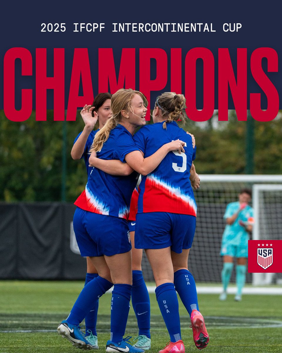The #UScpWNT are the @IFCPF Intercontinental Cup Champions with a 7-1 victory over Australia!

With this victory, the CP WNT claims its second major trophy since the program launched in 2022.