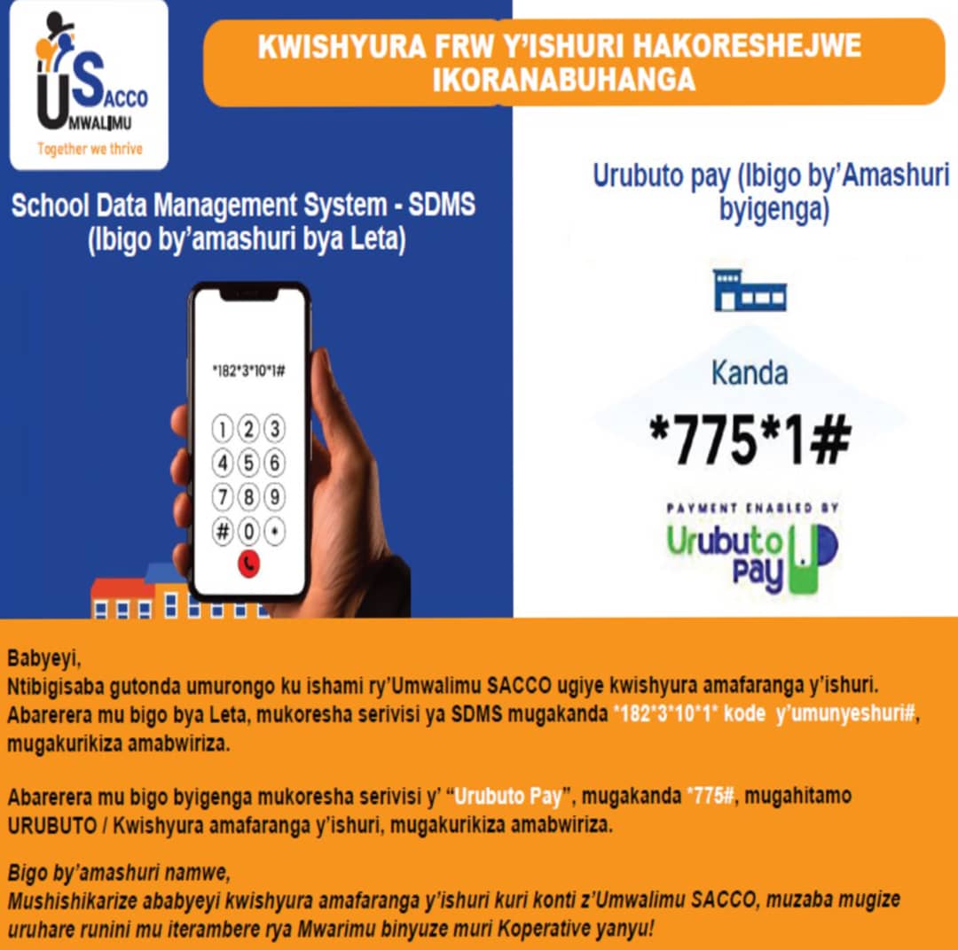 Byoroshye hamwe na <a href="/MwalimuSacco/">Umwalimu Sacco</a> .