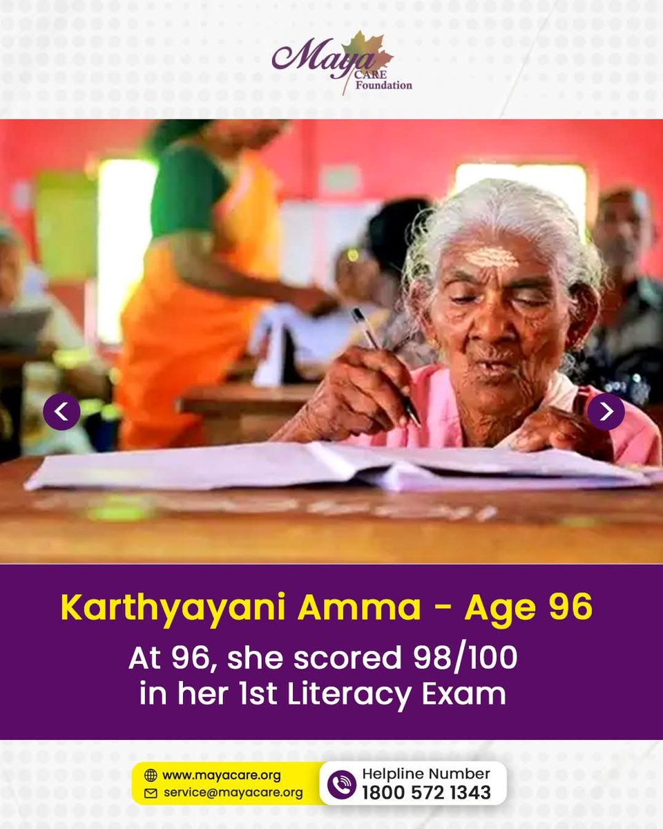ServiceMayaCARE's tweet photo. Age is Just a Number – and These Seniors Prove It! 🌟
At Maya CARE, we believe dreams have no expiry date. From Karthyayani Amma acing her first literacy exam at 96 to Fauja Singh running marathons past 100, these incredible seniors show us that passion, purpose, and perseverance https://t.co/O1BWKr6hF5