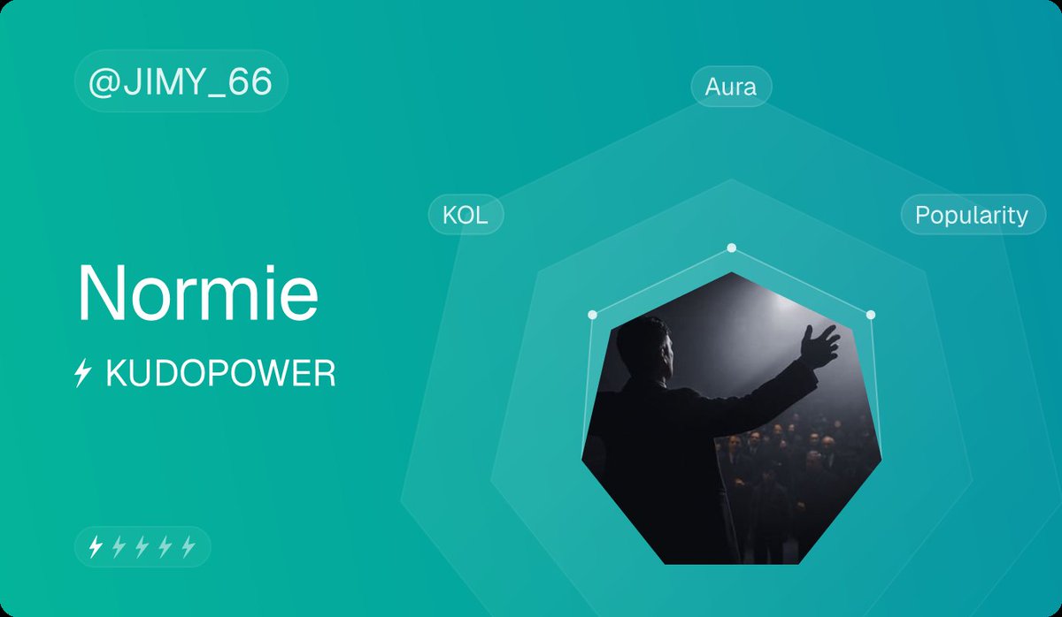 Just got some Kudos on @kudoswapAI — The growth engine for live tokens, rewarding on-chain &amp; social contributors with discounted swaps. You can give me kudos on kudoswap.com/JIMY_66