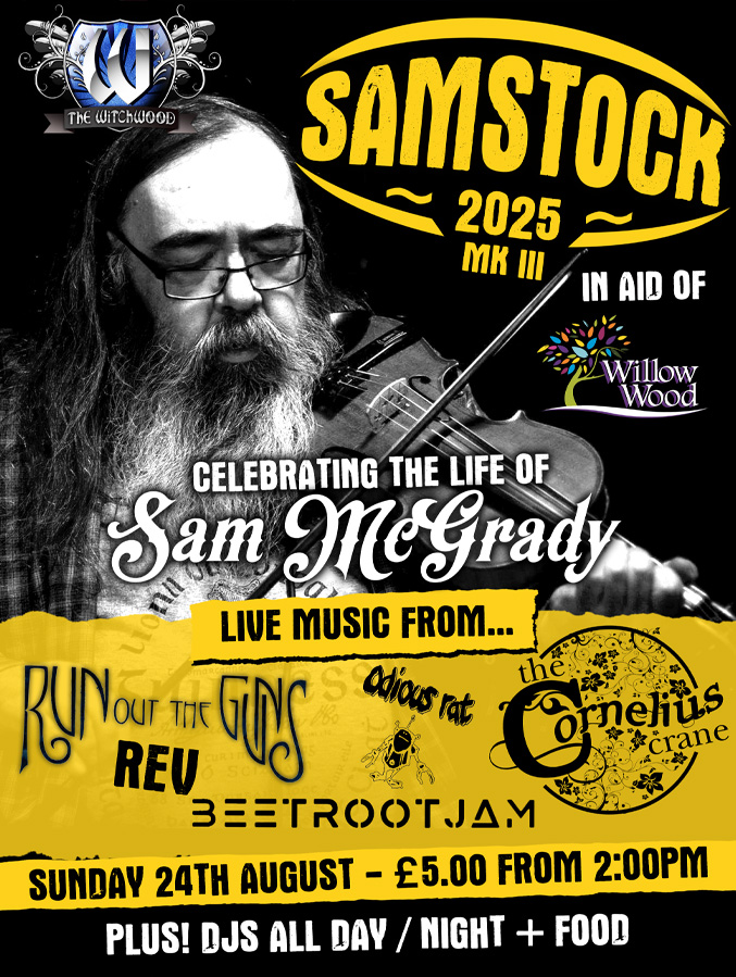 Willow Wood Hospice (@willowwoodh) on Twitter photo Thank you to <a href="/WitchwoodLive/">The Witchwood</a> in Ashton-under-Lyne, which is once again holding a day of live music in aid of the Hospice.
'Samstock' takes place this Sunday (24th August), with doors opening at 2pm.
Tickets are ยฃ5 on the door or in advance here:
ow.ly/JAqz50WKgel Thank you to <a href="/WitchwoodLive/">The Witchwood</a> in Ashton-under-Lyne, which is once again holding a day of live music in aid of the Hospice.
'Samstock' takes place this Sunday (24th August), with doors opening at 2pm.
Tickets are ยฃ5 on the door or in advance here:
ow.ly/JAqz50WKgel