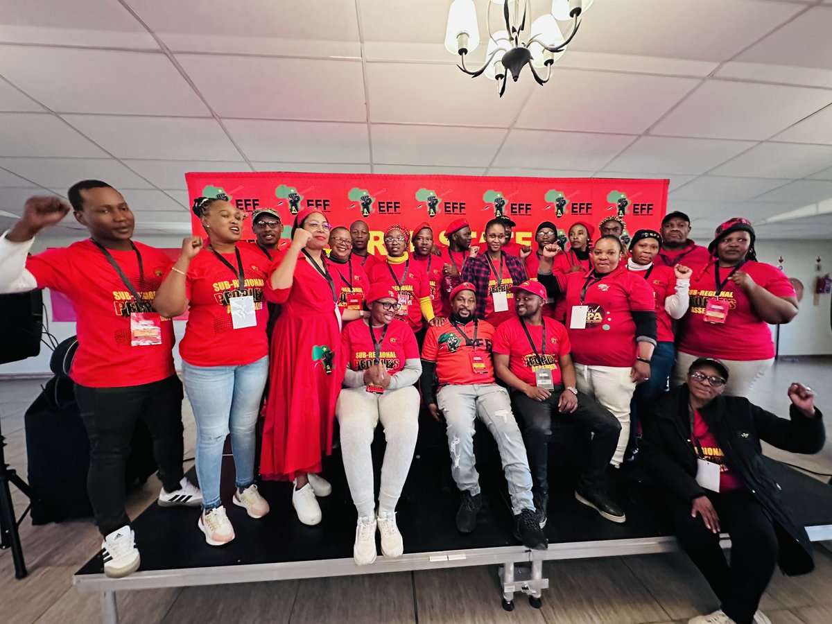 EFF_FreeState's tweet photo. ♦️In Pictures♦️

Newly elected leadership of the EFF Botshabelo/Thaba Nchu/Naledi Sub-Region.

#EFFSRPA https://t.co/w3b25Hmcgx