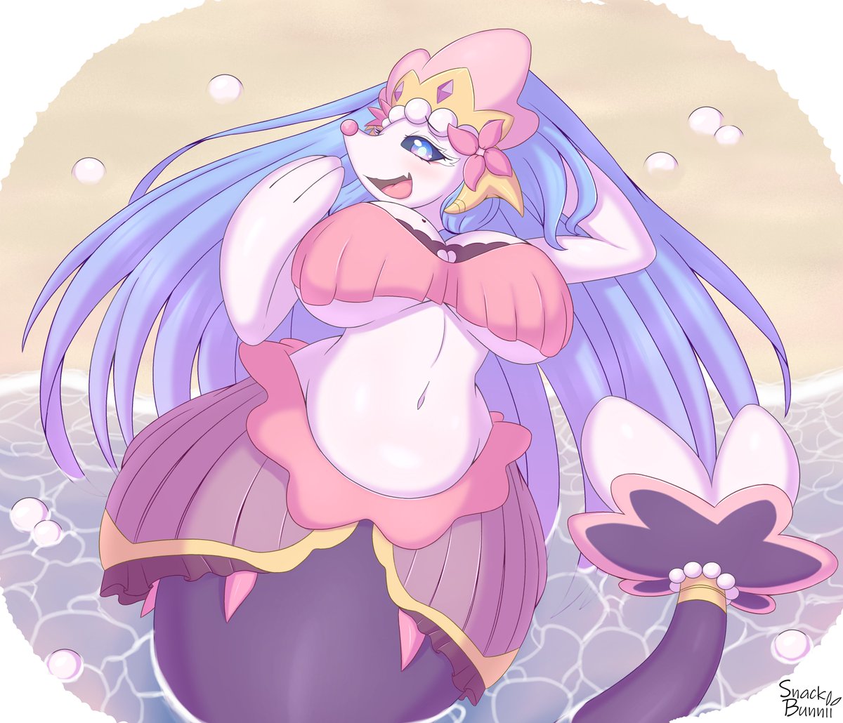 Pretty Primarina lounging on the coast? A very common sight these days