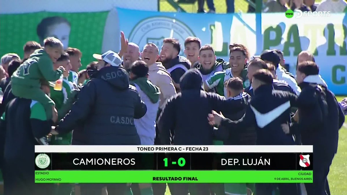 ¡EL VERDE GANÓ Y ACARICIA LA FINAL! 🟢⚪

🏟️ Camioneros venció 1-0 a su escolta Luján y le sacó 5 puntos de distancia en la zona B de la Primera C. 

⚽ Míguez, el autor del gol.