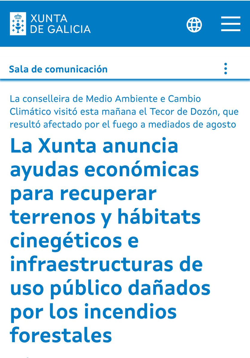 Ángel M. Sánchez (@angel_m_sanchez) on Twitter photo La primera línea de ayudas PÚBLICAS de la <a href="/Xunta/">Xunta de Galicia</a> por los daños de los incendios, son, tachánnnn…
¡Para el SECTOR CINEGÉTICO!
xunta.gal/notas-de-prens…
Todos pensamos que serían para prevención, para mejorar las precarias condiciones laborales de los brigadistas, etc. Pero no.🤦🏻♂️ La primera línea de ayudas PÚBLICAS de la <a href="/Xunta/">Xunta de Galicia</a> por los daños de los incendios, son, tachánnnn…
¡Para el SECTOR CINEGÉTICO!
xunta.gal/notas-de-prens…
Todos pensamos que serían para prevención, para mejorar las precarias condiciones laborales de los brigadistas, etc. Pero no.🤦🏻♂️