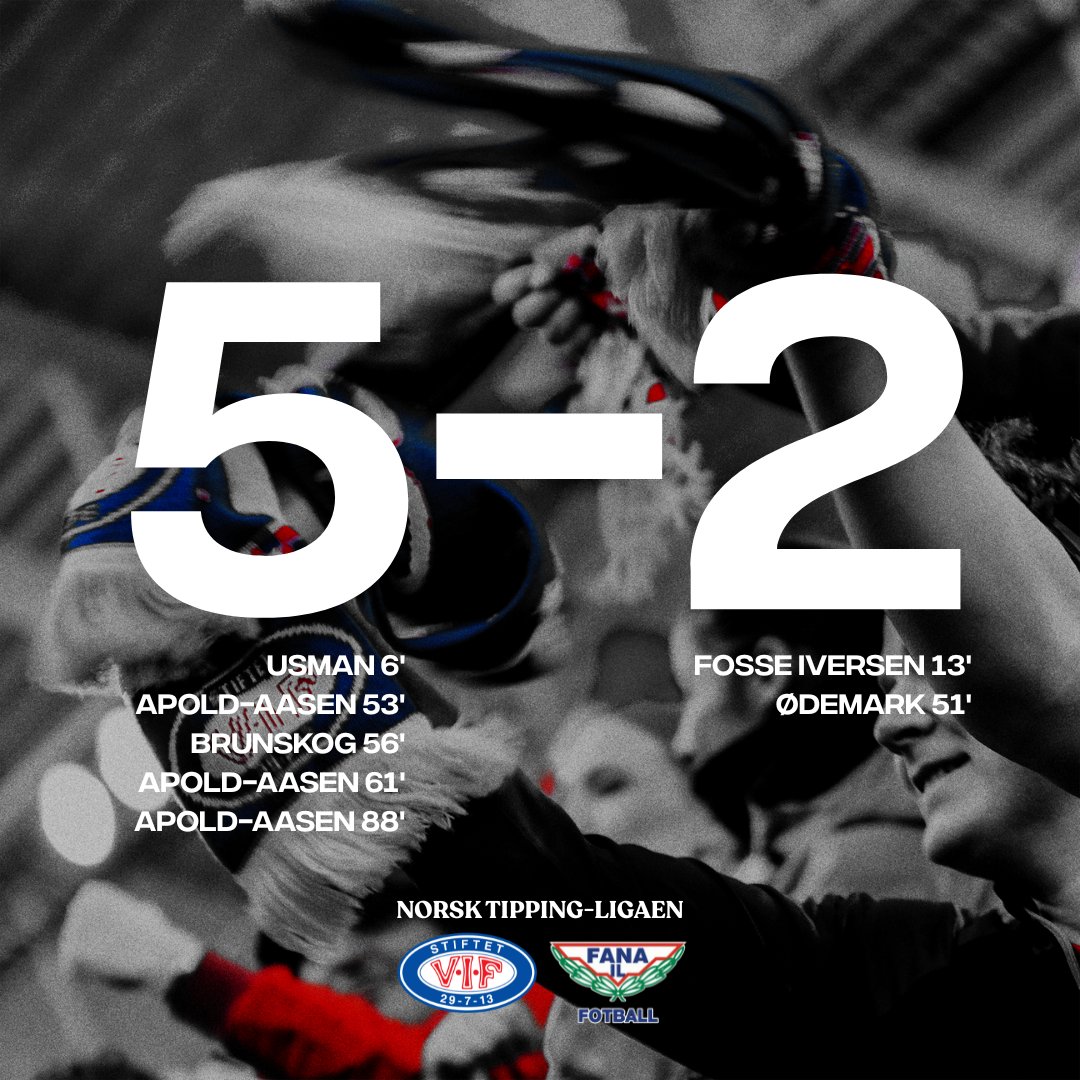 Ny imponerende kamp av unggutta, som slo Fana 5-2 på Intility Arena lørdag ettermiddag! 

Lorents Apold-Aasen med et nytt hattrick, og 18-åringen er nå oppe i hele 14 mål på elleve kamper 👏🏼

Kampfakta finner du her 📲 fotball.no/fotballdata/ka…