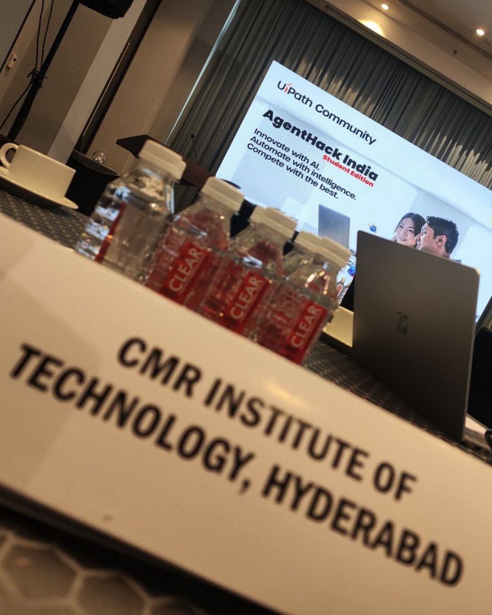 CMRITTelangana's tweet image. 🎉 Big Win for CMRIT! 🎉

We are proud to celebrate the success of Team Edu Automaters from CMR Institute of Technology, Hyderabad, for securing 1st Place 🥇 in the first-ever AgentHack India 2025 – Student Edition! 🚀

#CMRIT #CMRITHyderabad #AgentHackIndia2025 #UiPath