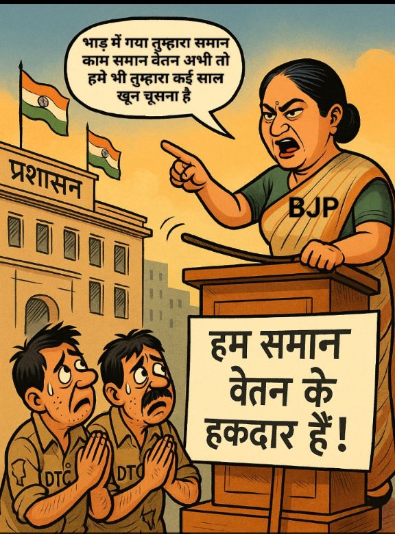DTC कॉन्ट्रैक्ट कर्मचारियों ड्राइवर व कंडक्टर का #BASIC_DA_GRADE_PAY या #SAME_WORK_SAME_SCALE लागू करे,हमे BJP सरकार से पूरी उम्मीद है इस बार DTC कर्मचारियों ने BJP को दिल्ली मे लाने के लिए दिन रात मेहनत की है <a href="/gupta_rekha/">Rekha Gupta</a> <a href="/p_sahibsingh/">Parvesh Sahib Singh</a> <a href="/KapilMishra_IND/">Kapil Mishra</a> <a href="/dtchq_delhi/">Delhi Transport Corporation</a> <a href="/drpankajbjp/">Pankaj Kumar Singh</a>