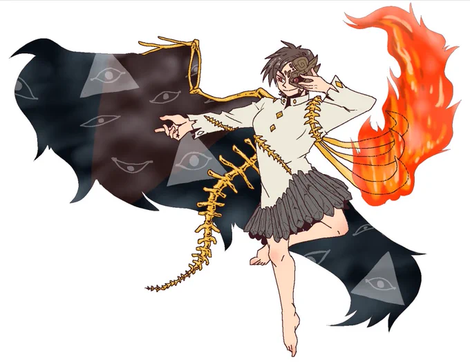 磐永阿梨夜 仮面部分は皮膚が硬化してるっぽく描きたかった・・・