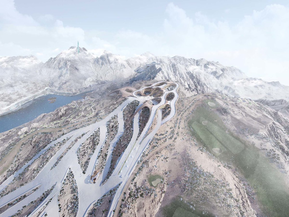 Saudfromabove's tweet photo. Update🚨: Recent image showing ski village works advancing.

تحديث🚨: صورة حديثة تُظهر تقدم أعمال قرية التزلج. https://t.co/SFSDuAE9OM