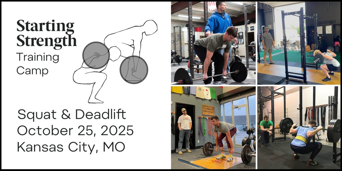 Testify Strength & Conditioning (@testifysc) on Twitter photo Your squat and deadlift deserve better.
Spend Oct 25 in Kansas City learning how to do them right—with real coaching and hands-on instruction.
Spots are limited. Don’t miss it.
🎯 Hosted by <a href="/SS_strength/">Starting Strength</a> Coaches Phil Meggers & Chris Charvat
🔗 aasgaardco.com/store/training… Your squat and deadlift deserve better.
Spend Oct 25 in Kansas City learning how to do them right—with real coaching and hands-on instruction.
Spots are limited. Don’t miss it.
🎯 Hosted by <a href="/SS_strength/">Starting Strength</a> Coaches Phil Meggers & Chris Charvat
🔗 aasgaardco.com/store/training…