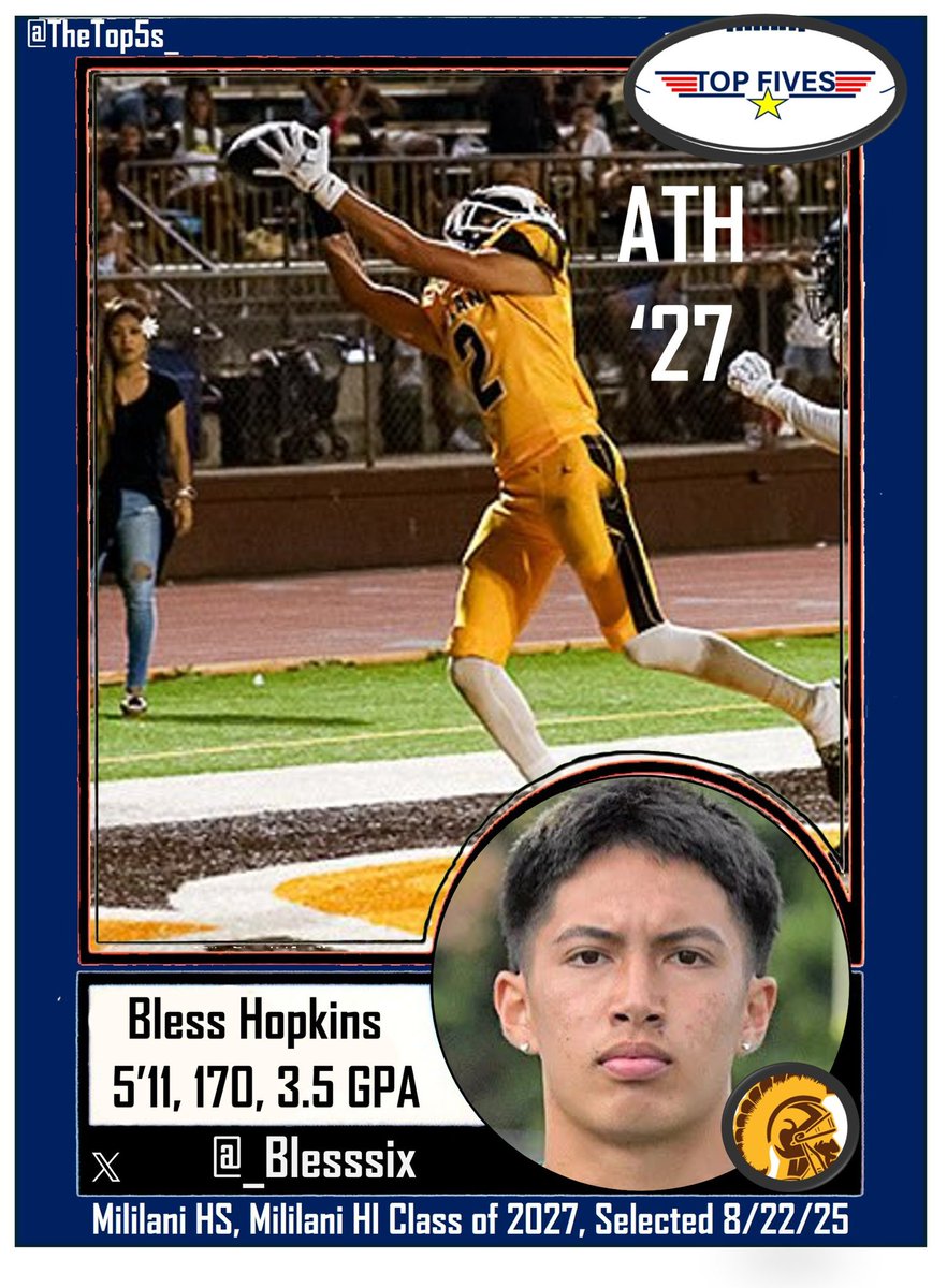 ⭐️⭐️⭐️⭐️⭐️ PLAYMAKER

2027 ATH <a href="/_Blesssix/">Bless Cabrera Hopkins</a> 

<a href="/CoachJimmieD/">Jimmie Dougherty</a>
<a href="/arbuckle_ben/">Ben Arbuckle</a>
<a href="/itsGundy/">Ryan Gunderson (aka Gundy)</a>
<a href="/CoachWillStein/">Will Stein</a>
<a href="/2mattmiller/">Matt Miller</a>
<a href="/_CoachGilbert/">Sterlin Gilbert</a>
<a href="/Coach__Osborne/">Tyler Osborne</a>
<a href="/CoachStutzmann/">Craig K. Stutzmann</a>
<a href="/Coachmattwade/">Matthew Wade</a>
<a href="/iamtedwhite/">Ted White</a>
<a href="/CoachLukeHuard/">Luke Huard</a>
<a href="/CoachMattyJ/">Matty J 🏹</a>
<a href="/Joey_thomas24_/">Joey Thomas</a>
<a href="/BrennanMarion4/">Coach Marion</a>
<a href="/Hayden_King12/">Hayden Kingston</a>
<a href="/Coach_Ludwig/">Andy Ludwig</a>