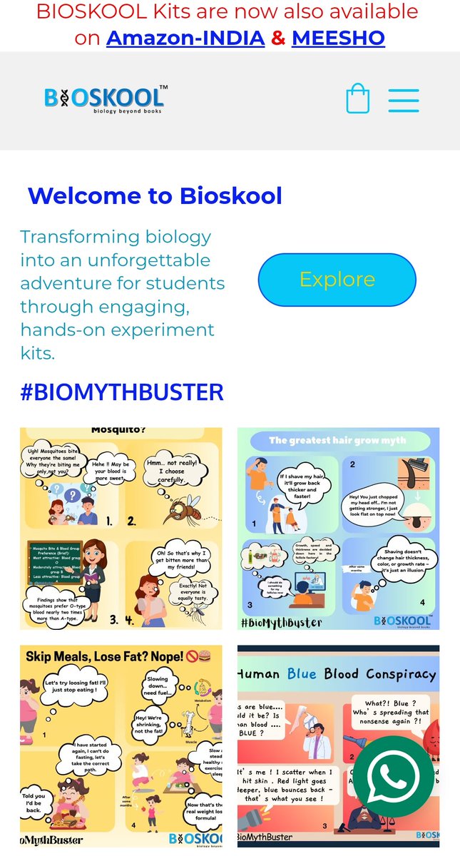 bioskool now hosts it's social media  #biomythbuster on its website too.. visit bioskool.in/social to have access to interesting #myth busters. #biology #lifeSciences, #Biotechnology, #Medical #Sciences