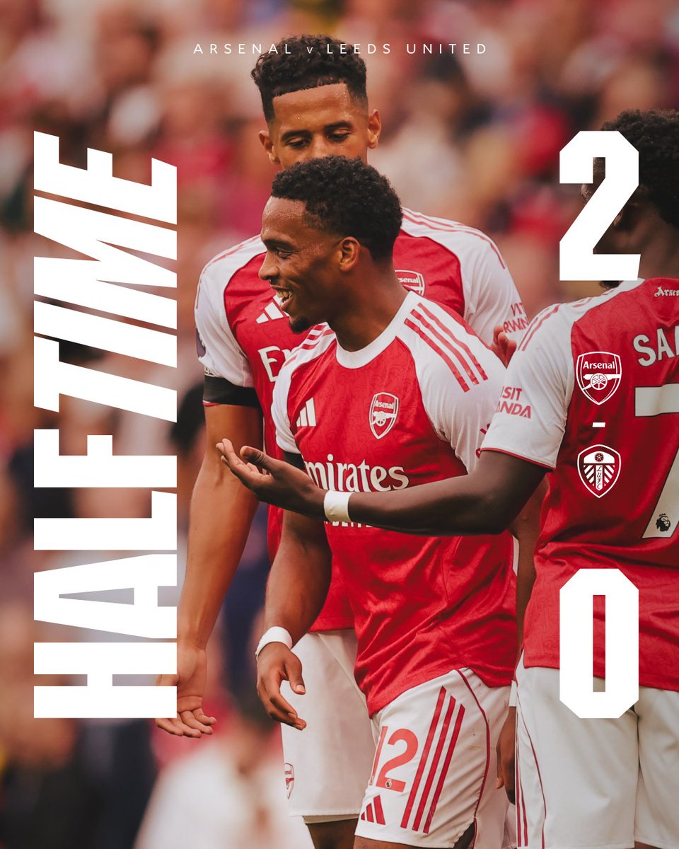 On top at the half.

Let's keep pushing, Gunners 👊