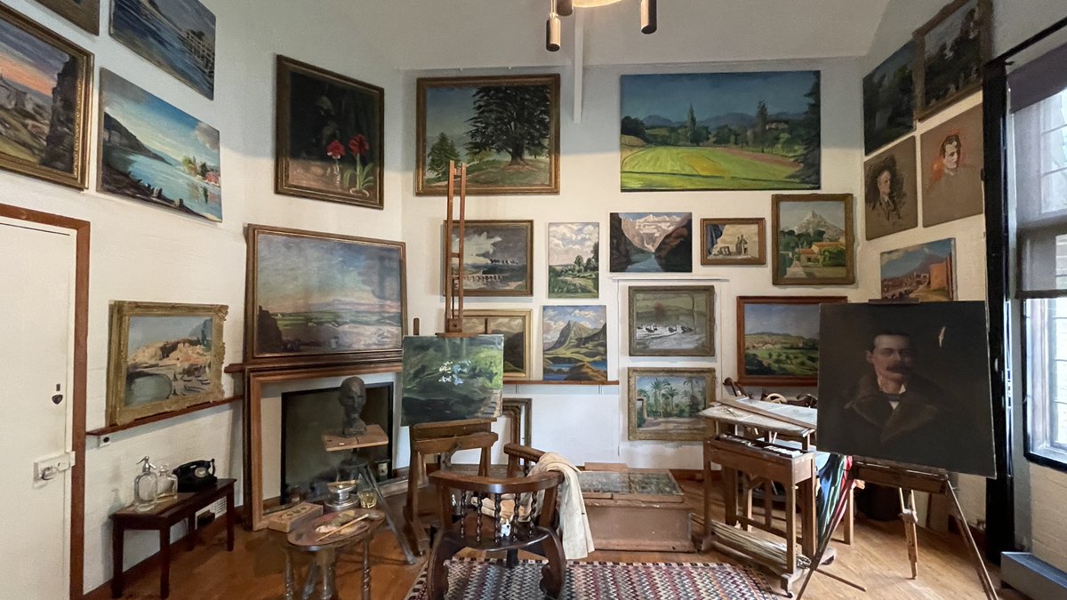 We were at Chartwell yesterday. Churchill had a large studio in the garden - this part is where he did his painting indoors. Although he was a fanatical plein air painter too.