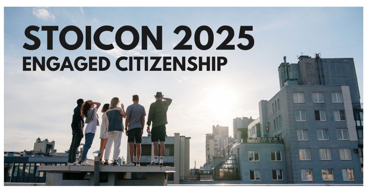 Modern Stoicism is pleased to announce that Stoicon 2025 will take place online on Saturday, October 18, from 10 am to 5 pm EDT. Get your tickets, find your local time: bit.ly/Stoicon2025