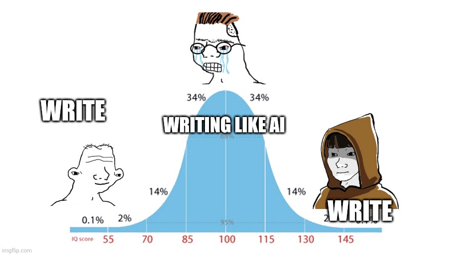 Writing that comes off as AI whether it is or not ... NGMI.