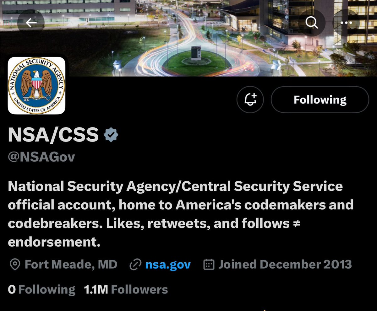 Laura Loomer (@lauraloomer) on Twitter photo BREAKING: One hour after I exposed the fact that the <a href="/NSAGov/">NSA/CSS</a> was only following Biden officials and not following anyone from Team Trump, and after I called for an inquiry into who runs the NSA X account, the NSA X account just UNFOLLOWED EVERY ACCOUNT THEY WERE FOLLOWING.
They BREAKING: One hour after I exposed the fact that the <a href="/NSAGov/">NSA/CSS</a> was only following Biden officials and not following anyone from Team Trump, and after I called for an inquiry into who runs the NSA X account, the NSA X account just UNFOLLOWED EVERY ACCOUNT THEY WERE FOLLOWING.
They