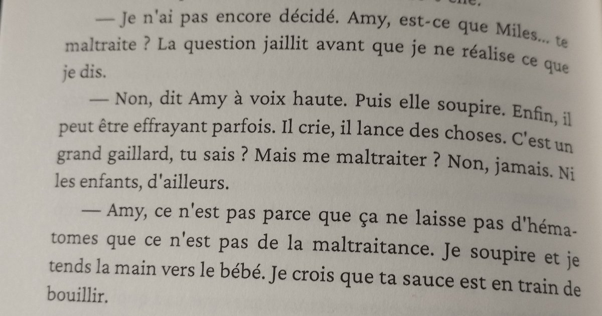 Tout est dit.
Et le plus difficile, c'est de l'admettre.
Ce n'est pas parce que ça ne laisse pas d'hématomes que ce n'est pas de la maltraitance.