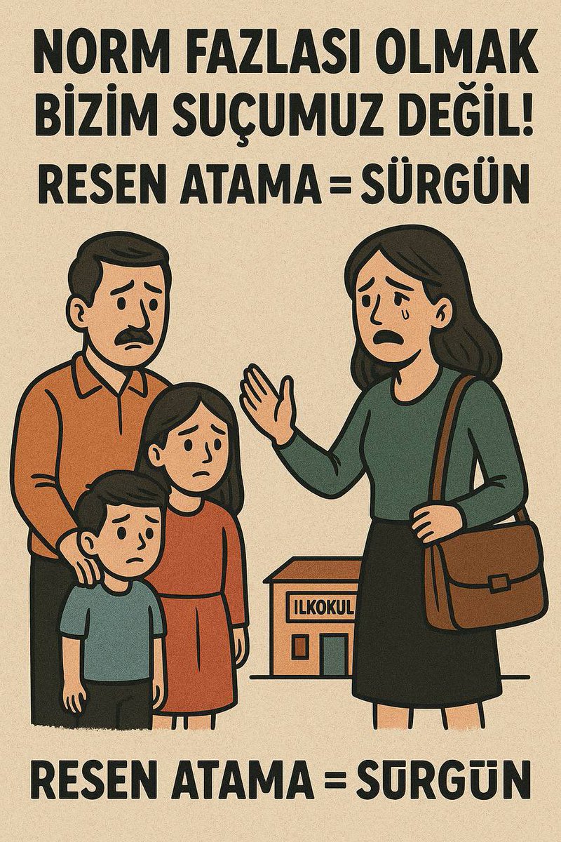 Norm fazlası olmak öğretmenin suçu değil ama öğretmenden çıkıyor resen atamalarla
<a href="/RTErdogan/">Recep Tayyip Erdoğan</a>
 
<a href="/tcmeb/">Millî Eğitim Bakanlığı</a>
 
<a href="/Yusuf__Tekin/">Yusuf Tekin</a>

<a href="/egitimis/">Eğitim-İş</a>
 
<a href="/EgitimBirSen/">Eğitim-Bir-Sen</a>

<a href="/egitimsen/">Eğitim Sen</a>
 
<a href="/egitimgucusen/">EĞİTİM GÜCÜ SEN</a>
#ResenAtamaMağdurEdiyor