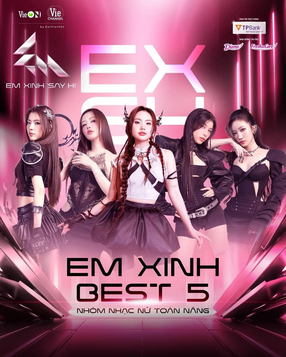 hypetothehi's tweet photo. EM XINH BEST 5 - Girl Group

✩ Phương Mỹ Chi
✩ Lyhan
✩ Bích Phương
✩ Orange
✩ Lamoon

Congratssss Em Xinh 👏🏻 https://t.co/c8TLAjY7MH