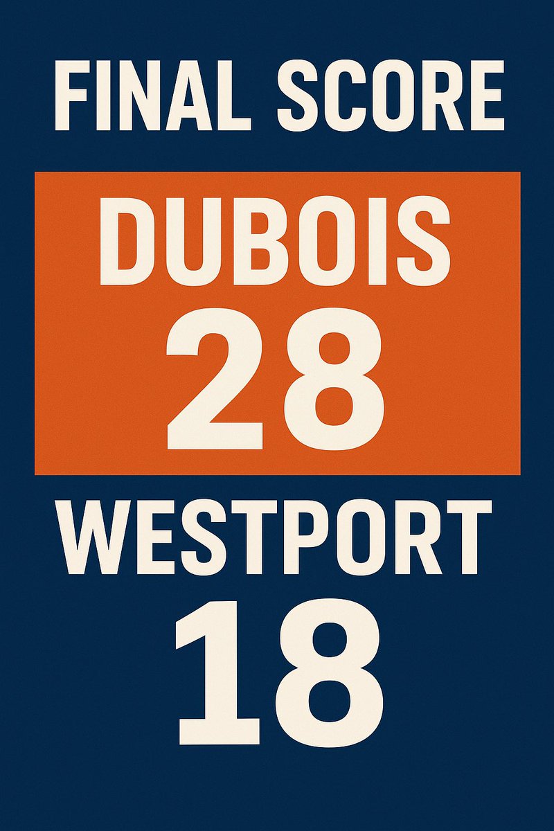 MS Varsity defeats Westport MS, advancing to 2-0 on the season. 

#DuBoisFootball #JoinThePride
