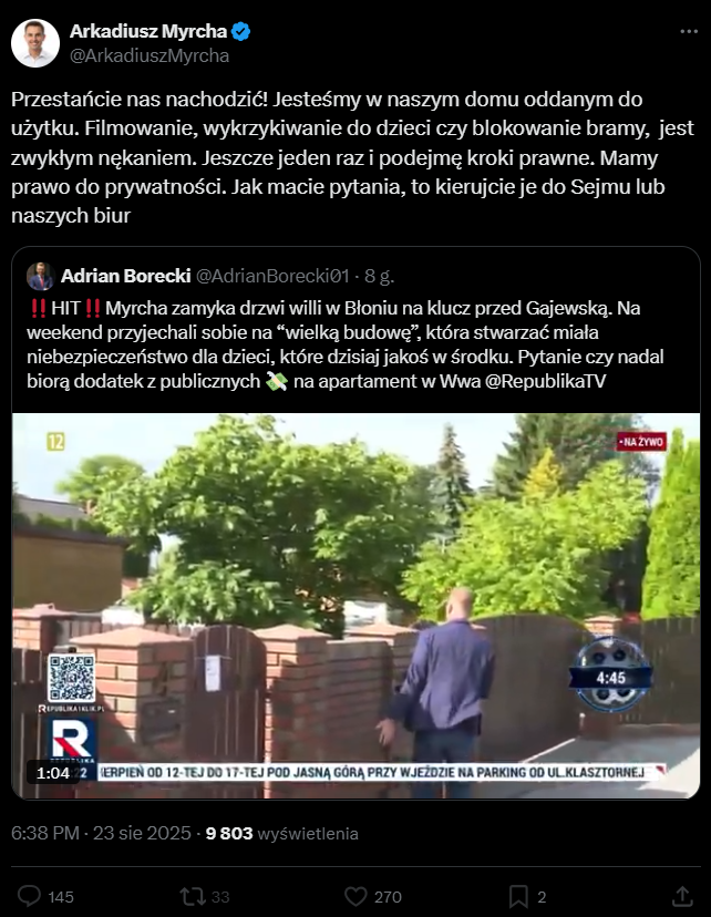 Agencja Bezpieczeństwa Narodowego (@abnpoland) on Twitter photo Zero litości! Zero współczucia!
Para cwaniaczków zrobiła sobie z publicznych środków skarbonkę!
Dojechać tych złodziei do gruntu!
<a href="/ArkadiuszMyrcha/">Arkadiusz Myrcha</a> - jesteś pierdolonym złodziejem a nie żadnym wiceministrem!
Chuj Ci w dupę! Zero litości! Zero współczucia!
Para cwaniaczków zrobiła sobie z publicznych środków skarbonkę!
Dojechać tych złodziei do gruntu!
<a href="/ArkadiuszMyrcha/">Arkadiusz Myrcha</a> - jesteś pierdolonym złodziejem a nie żadnym wiceministrem!
Chuj Ci w dupę!