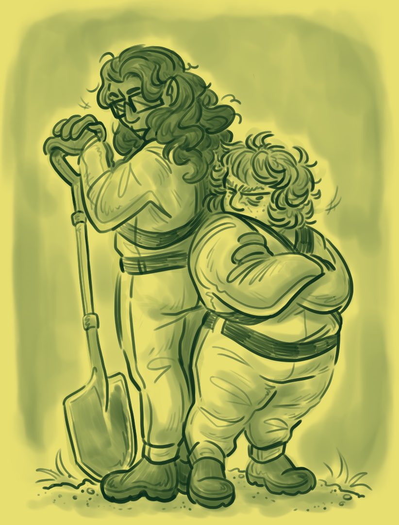 stickygumz's tweet image. Desmond and Sigurd #lethalcompany for @//cookiecaker (tumblr)