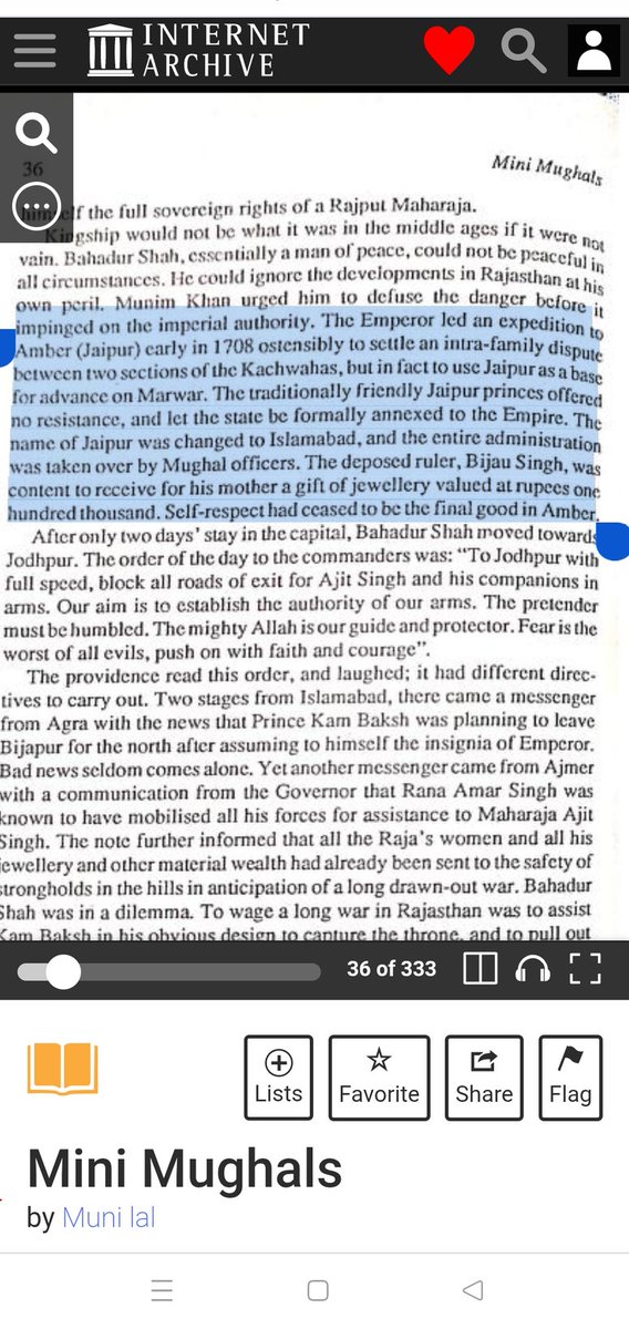 We learnt how kacchawahs were loyal to their mughal masters and did all the duties a Kshatriya had to do in exchange of the salt of master. 

But Kacchawahs didn't got similar respect in return of their loyalty from Mughals. 

Bahadur Shah invaded Amber in 1708 to solve a family
