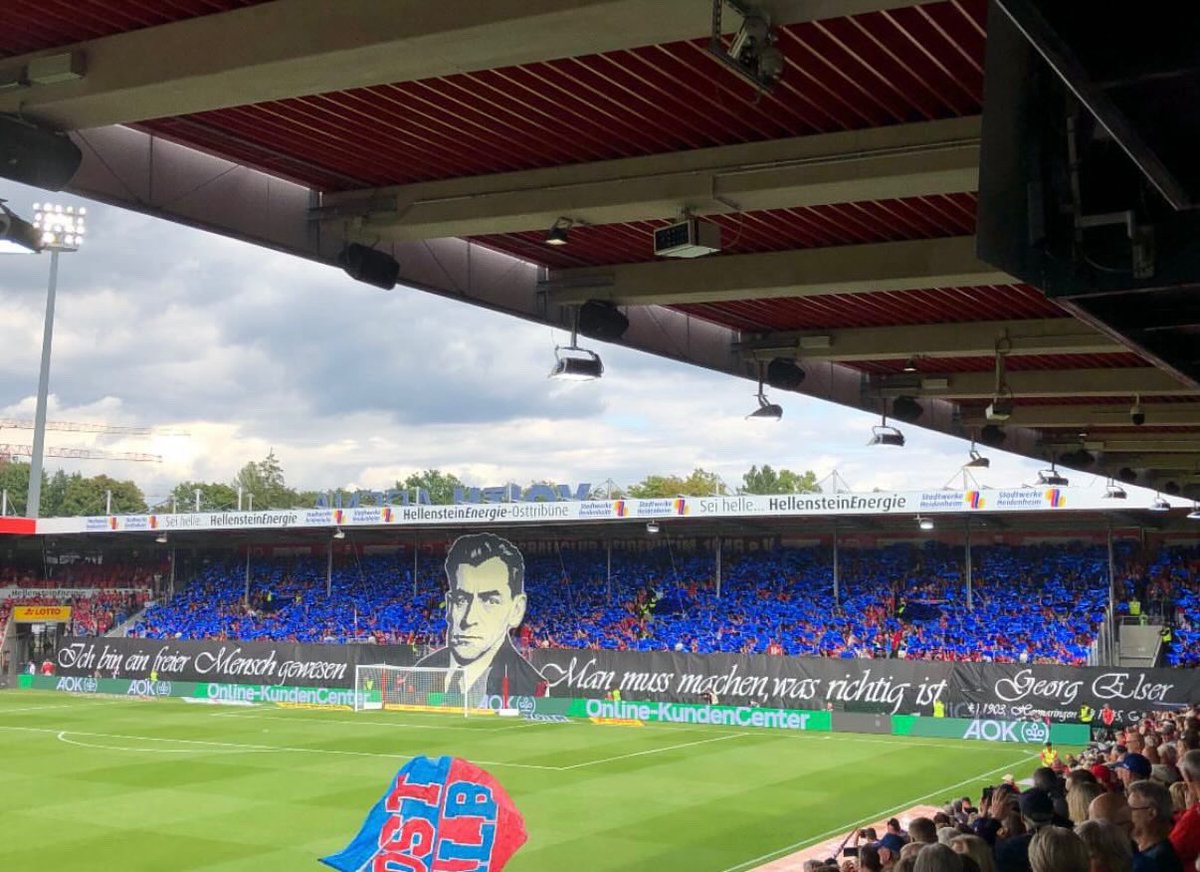 socialhisto's tweet image. Heidenheimer Fanszene heute sehr stabil unterwegs.

Georg Elser 🫶