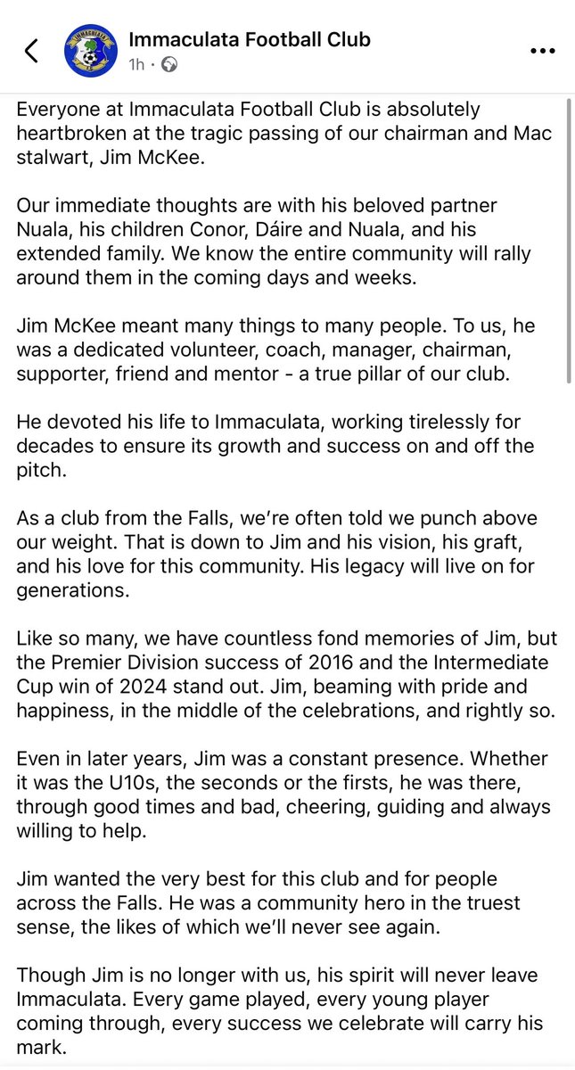 Immaculata Football Club tweet media