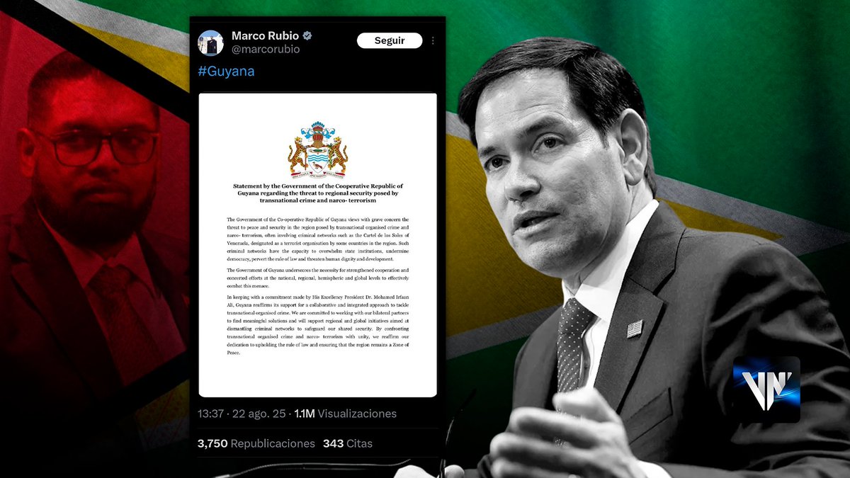 Kanon (@rs_juventud) on Twitter photo 🔴 Son El Perrito Faldero De Marco Rubio . Es El Da Órdenes al Presidente de Guayana Que Hacer
#YoMeAlisto
¿Quién gobierna en Guyana? Marco Rubio publica comunicado contra Venezuela antes que el propio Irfan Ali venezuela-news.com/quien-gobierna… vía <a href="/AgenciaVNews/">Agencia Venezuela News</a> 🔴 Son El Perrito Faldero De Marco Rubio . Es El Da Órdenes al Presidente de Guayana Que Hacer
#YoMeAlisto
¿Quién gobierna en Guyana? Marco Rubio publica comunicado contra Venezuela antes que el propio Irfan Ali venezuela-news.com/quien-gobierna… vía <a href="/AgenciaVNews/">Agencia Venezuela News</a>